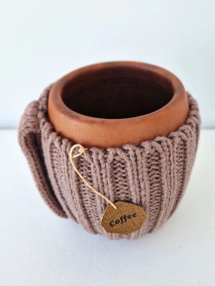 Вязаная кружка Какао