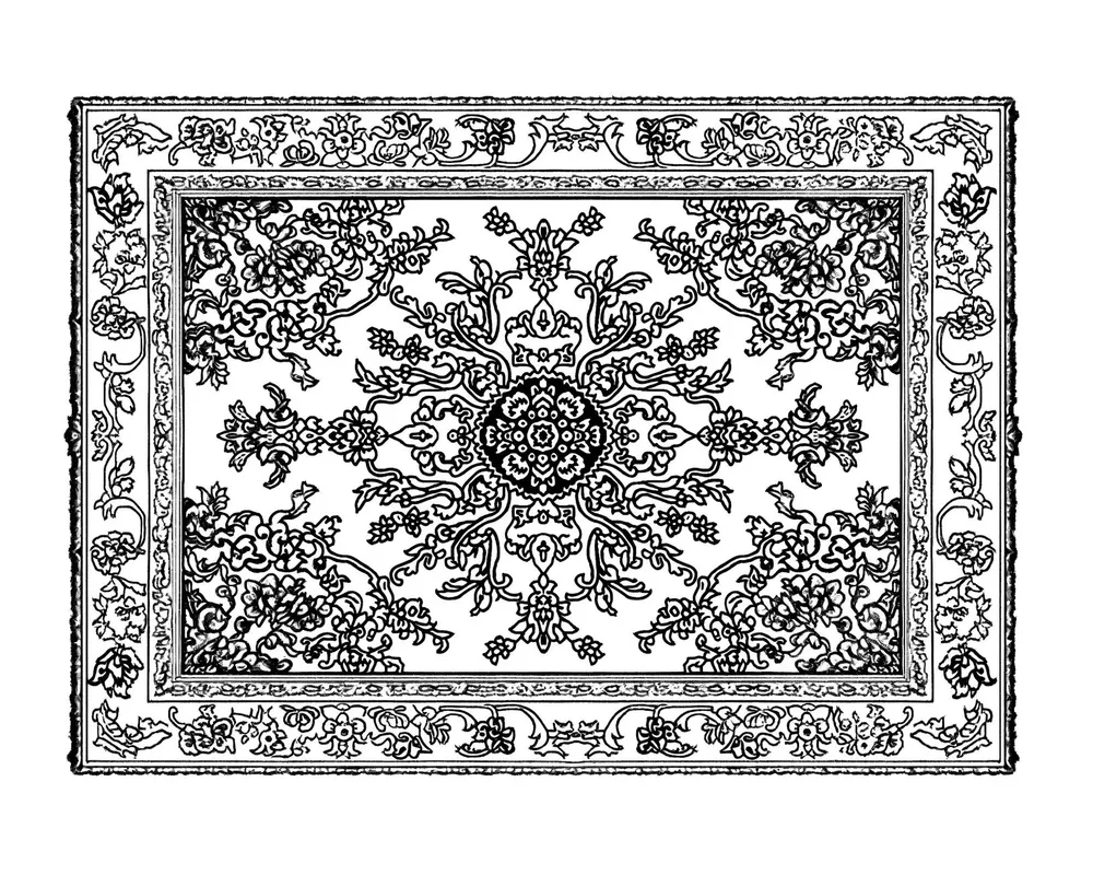 Советские ковры. Раскраска из 90-х