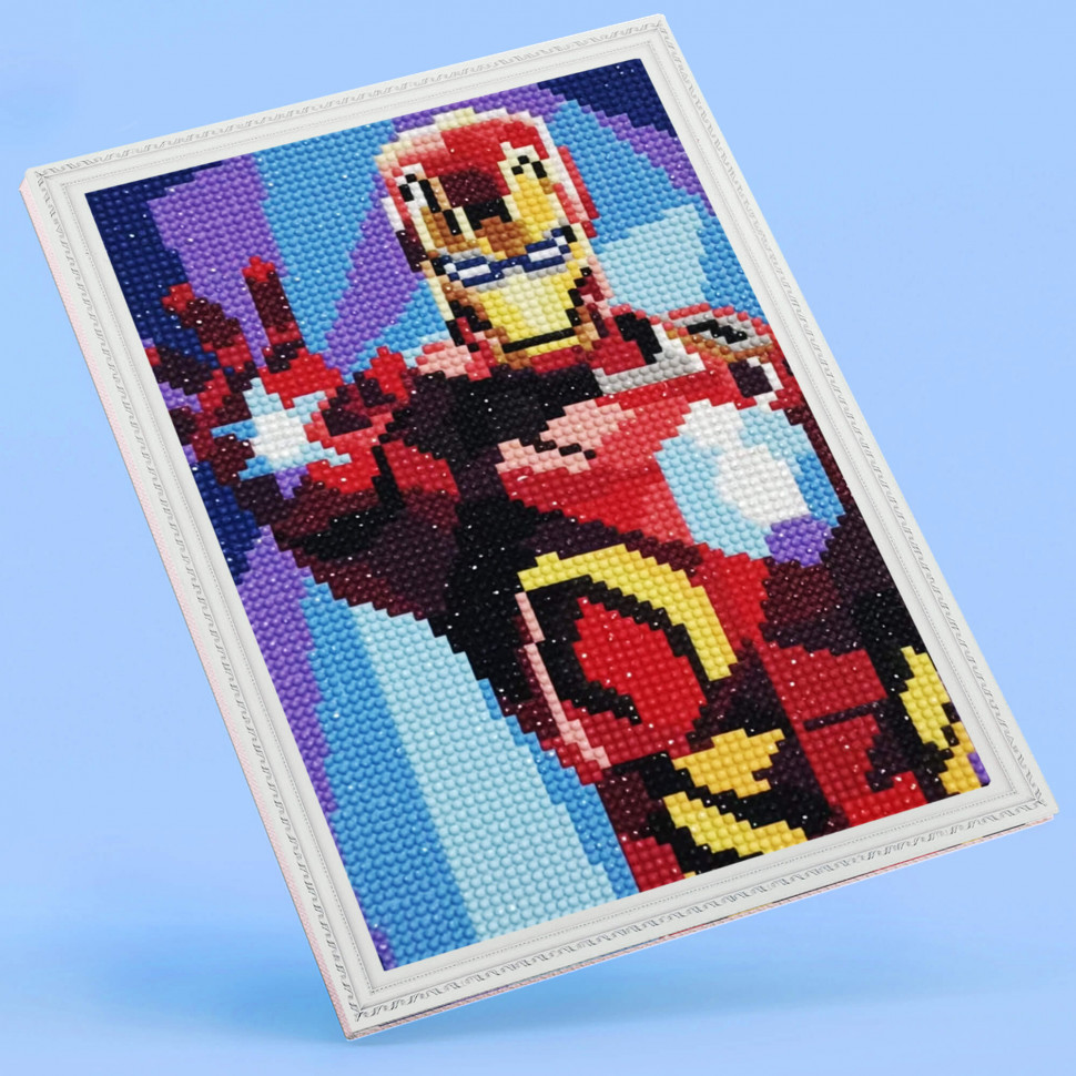 Алмазная мозаика Железный человек 20х30 см