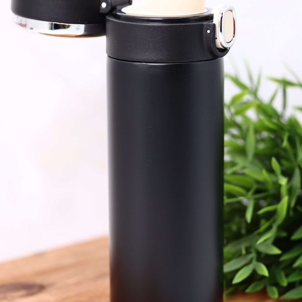 Термос с датчиком температуры Сlassic style (black), 420 мл
