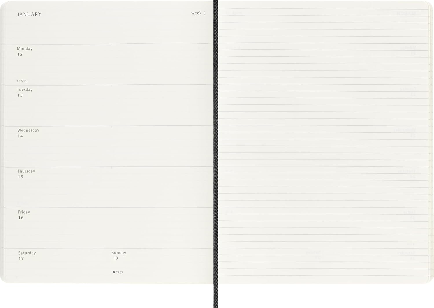 Еженедельник Classic Soft Wknt XL черный 2026