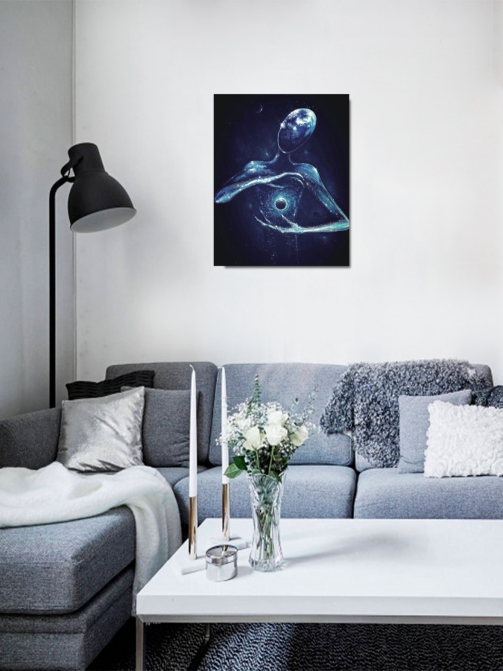 Алмазная мозаика Вселенная в руках 40х50 см