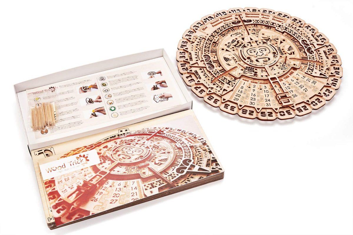Механическая сборная модель Wood Trick Календарь Майя