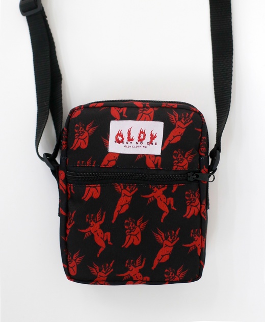 Сумка-мессенджер Oldy (черный, ангелы)