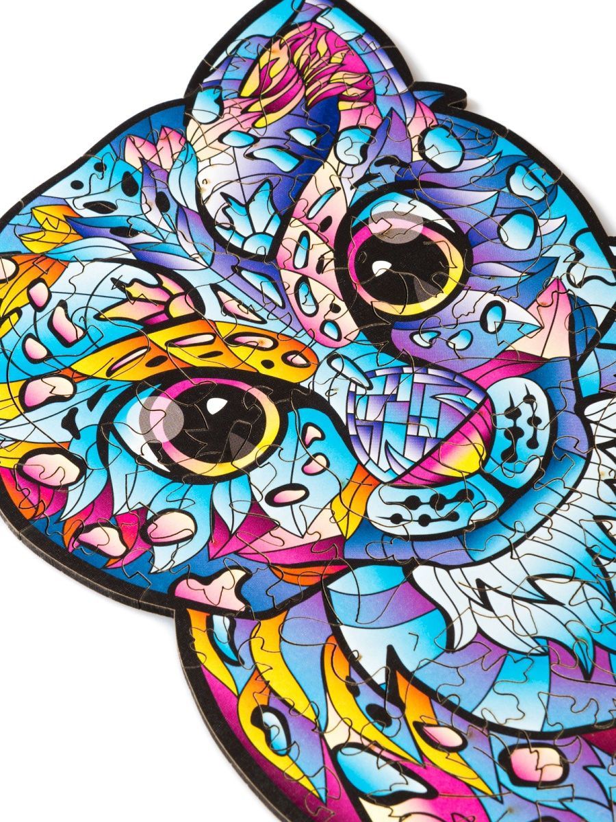 Деревянный пазл Снежный Барс S