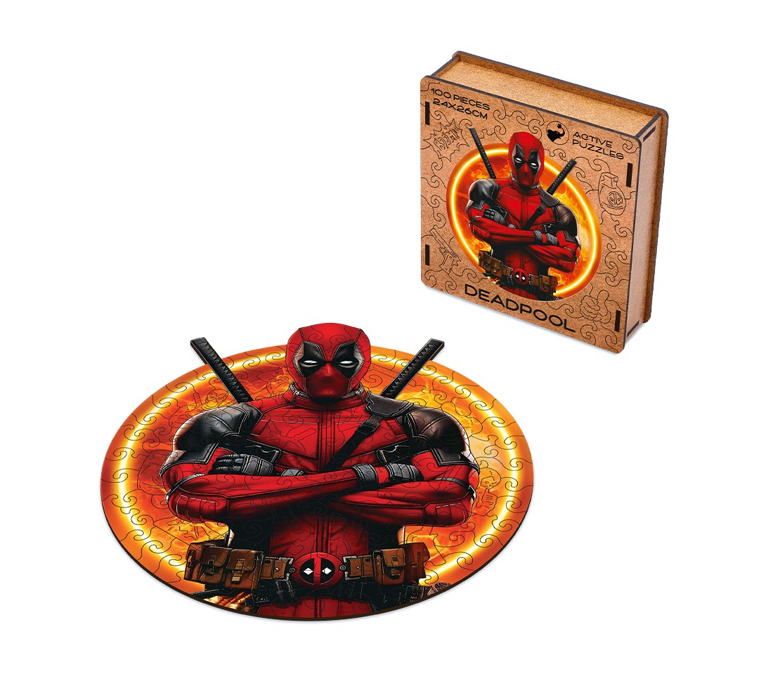 Деревянный пазл Дэдпул