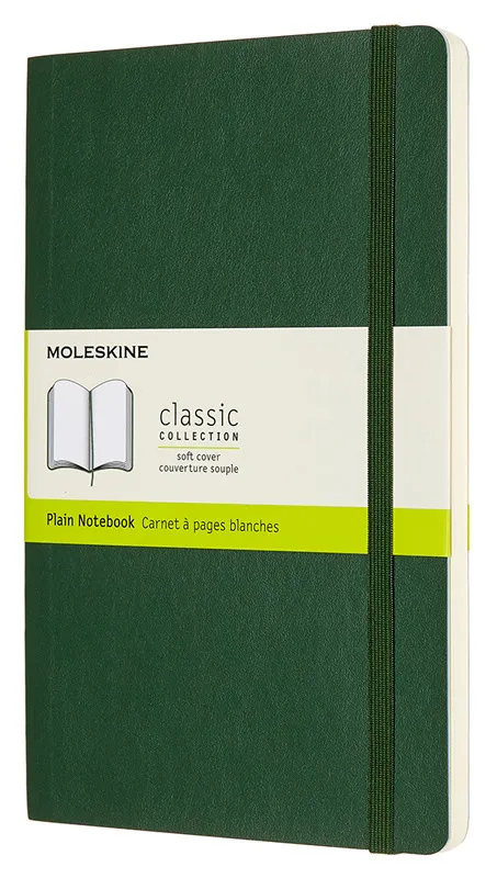 Записная книжка Classic Soft (нелинованная) Large зеленый