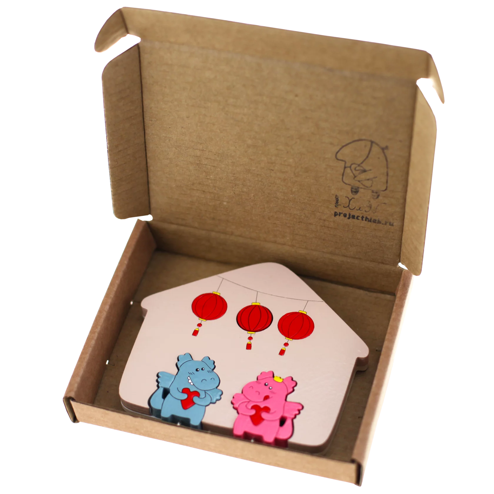 Ключница двойная Китайские дракончики