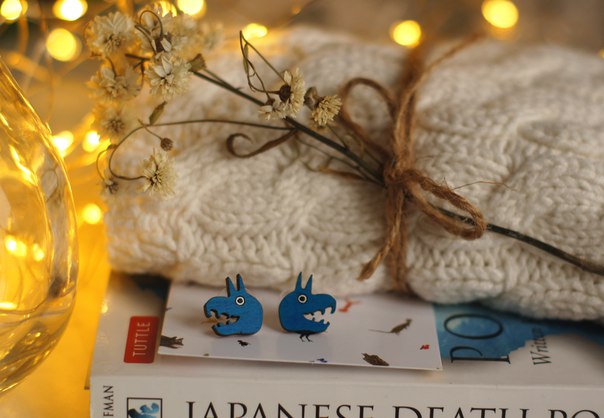 Сережки Синие собаки