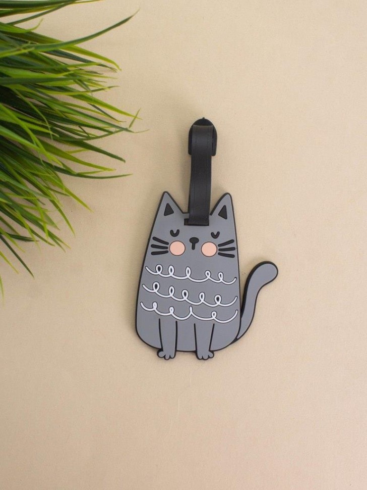 Бирка для багажа Cat (grey)