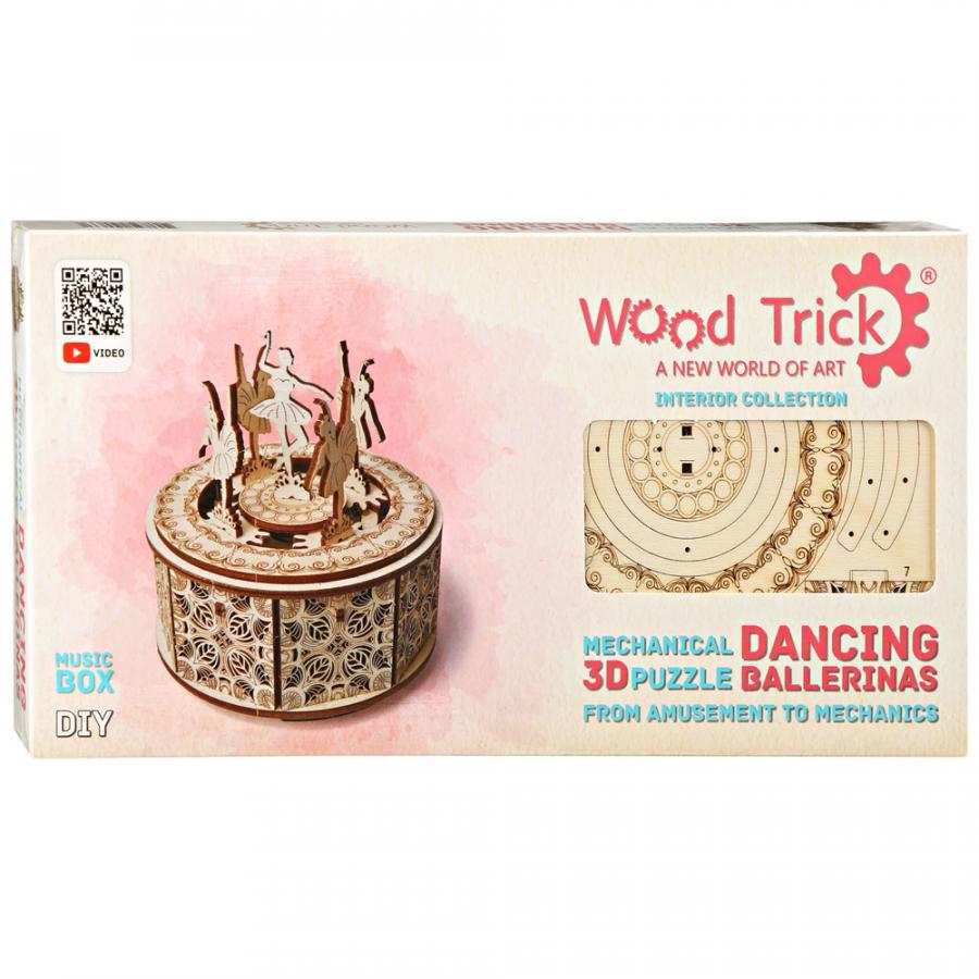 Сборная музыкальная шкатулка Wood Trick Танцующие балерины