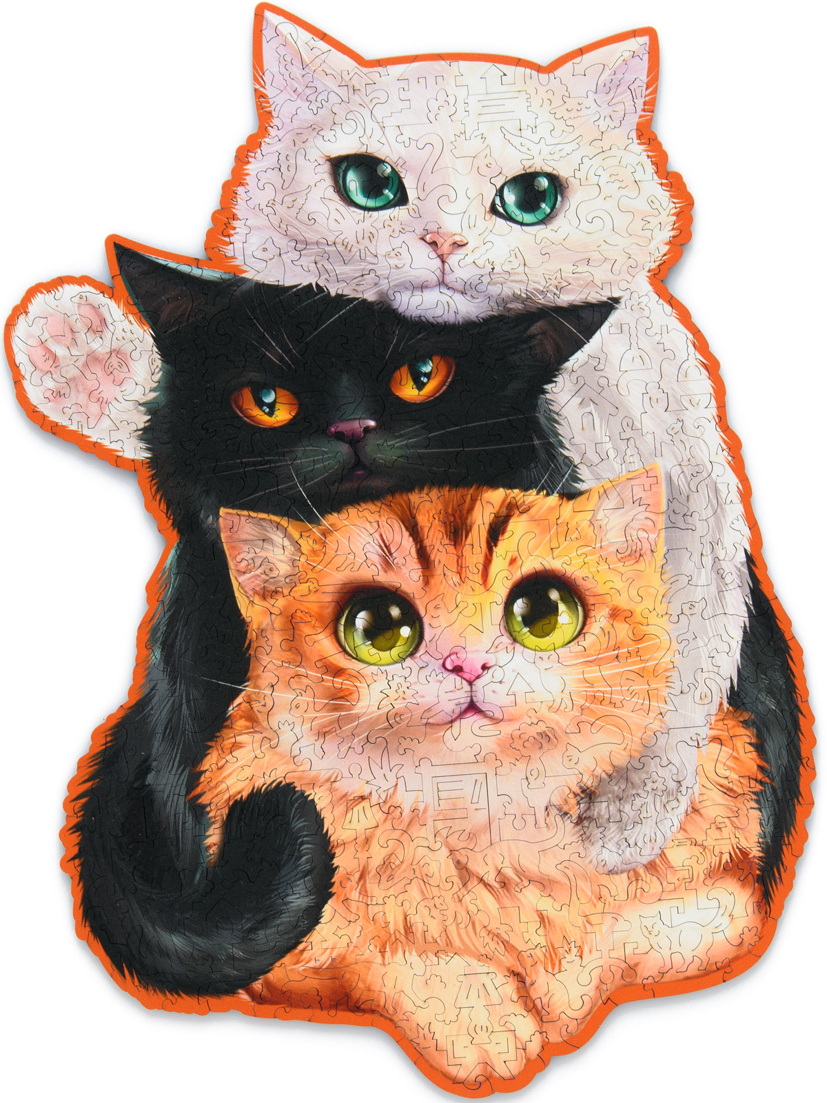 Деревянный пазл Котики DL