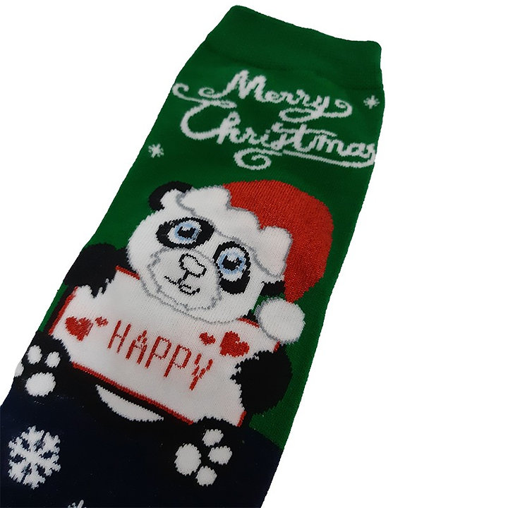 Носки Панда поздравляет (синий/зеленый), 35-38