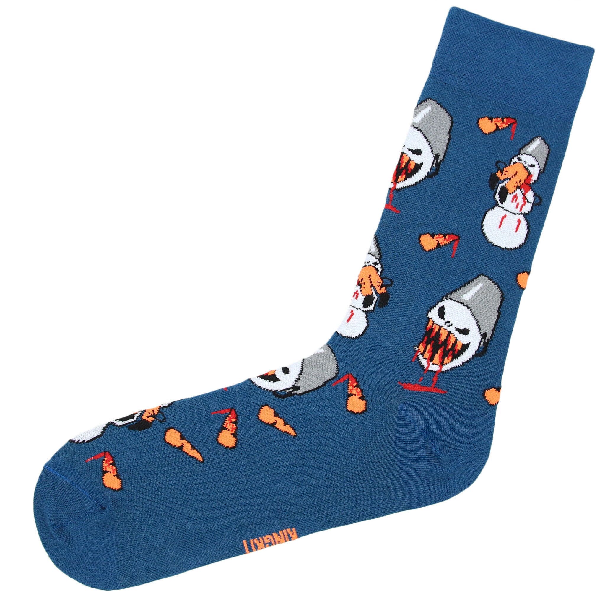 Носки Снеговик синий (36-41)