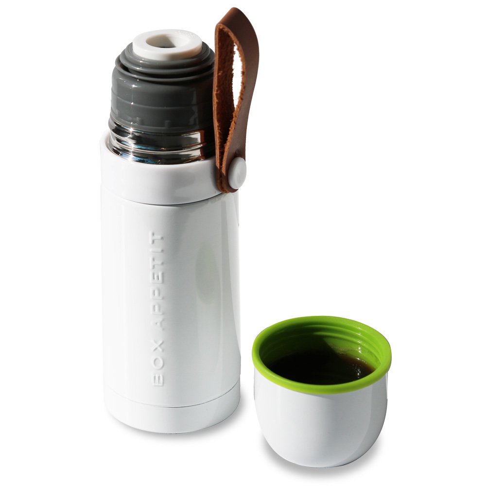 Термос Box Appetite белый/зеленый, 350 мл.