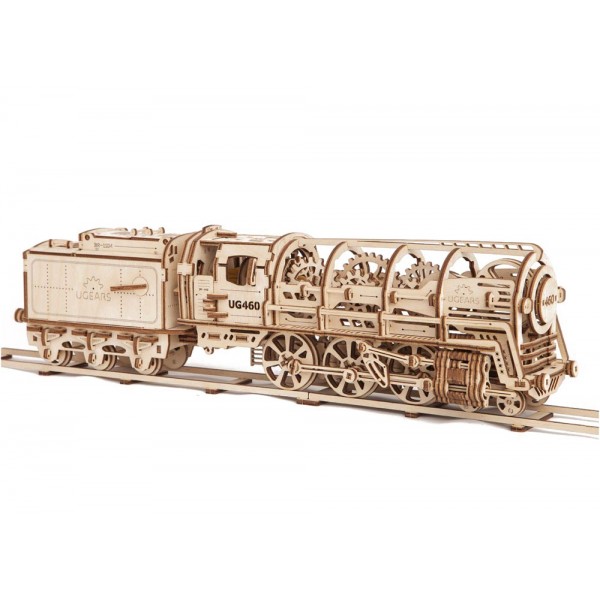 3D-пазл UGears Локомотив с тендером VЭкспресс