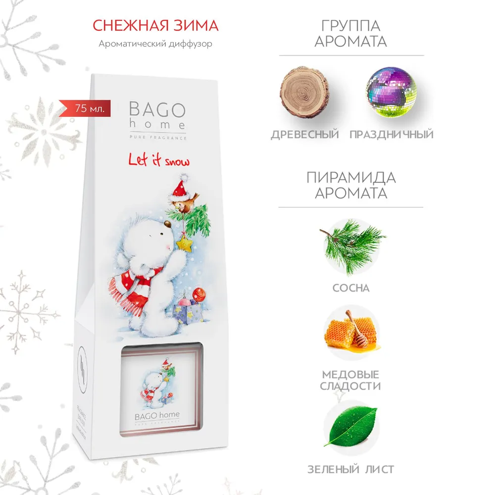 Ароматический диффузор Снежная зима 75 мл.