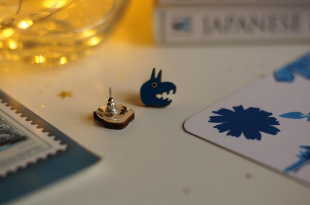 Сережки Синие собаки