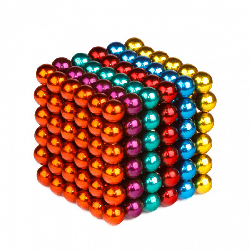 Куб из магнитных шариков 5 мм, 6 цветов, 216 элементов