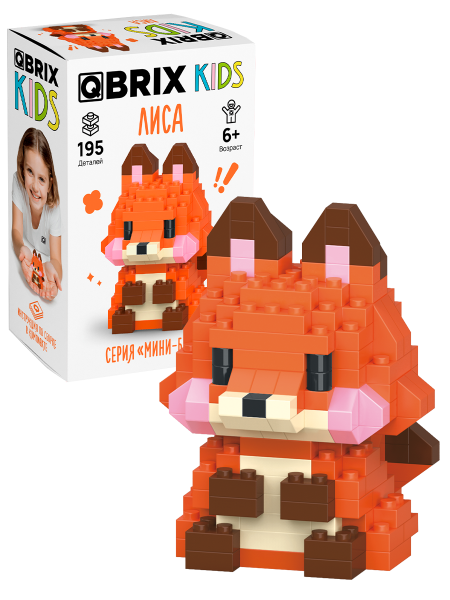 Конструктор Qbrix Kids Лиса (мини)