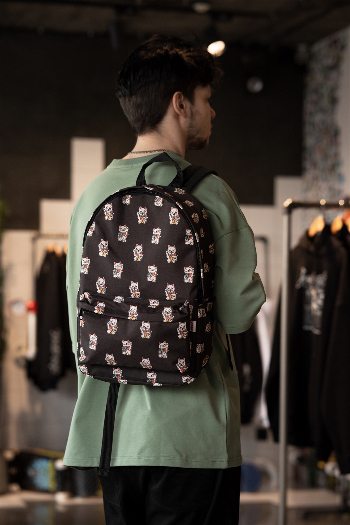 Рюкзак Oldy принт (черный, Mineko)