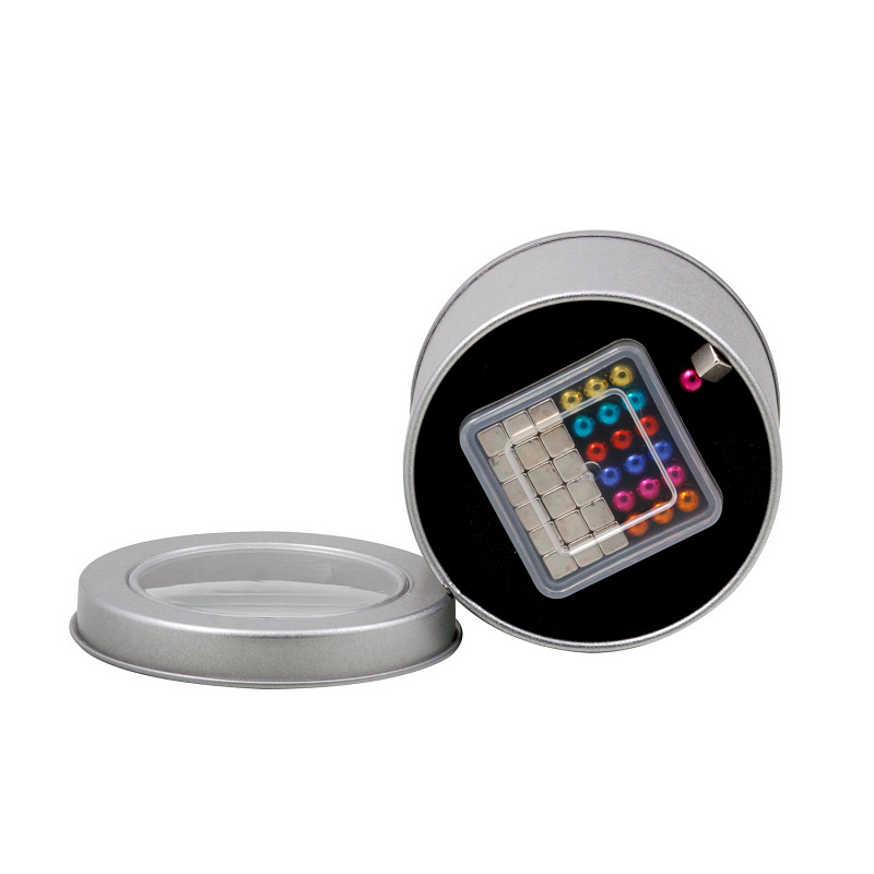 Куб из магнитных шариков 5 мм, 108 стальные кубки + 108 шарики 6 цветов