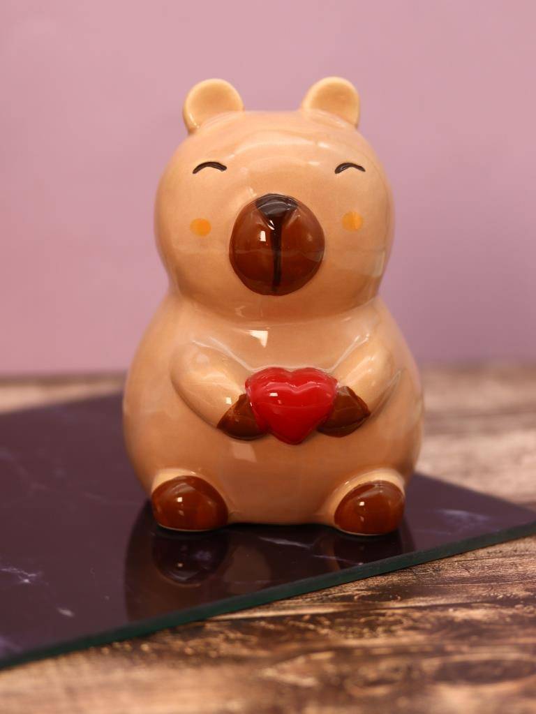 Копилка керамическая Capybara money (brown)