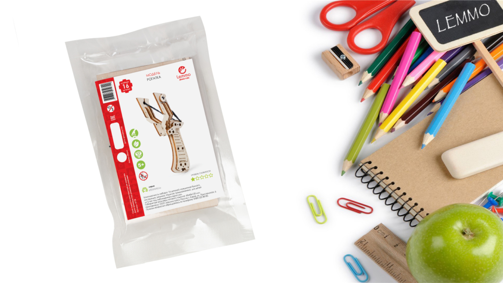 Деревянный конструктор Lemmo Рогатка из дерева