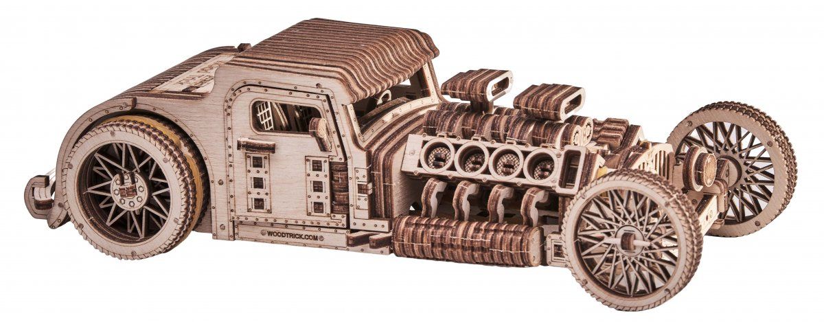 Механический 3D-пазл из дерева Wood Trick Хот Род