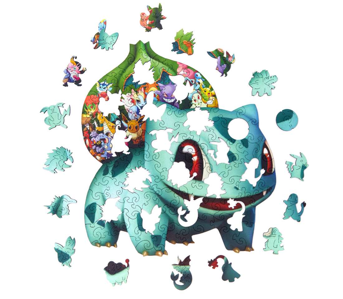 Деревянный пазл Бульбазавр