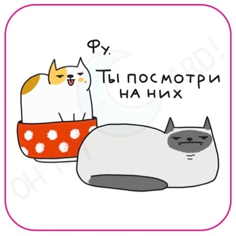 Стикер 3D Фу ты посмотри