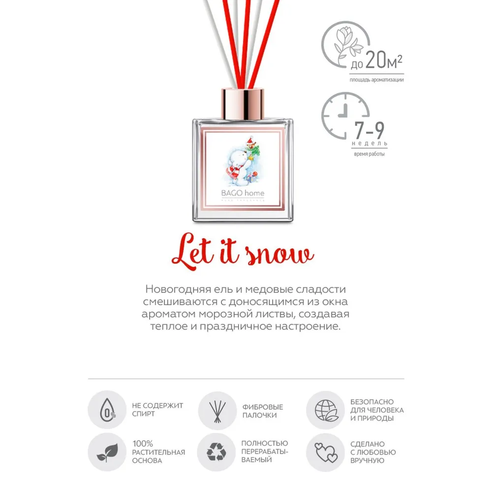 Ароматический диффузор Снежная зима 75 мл.