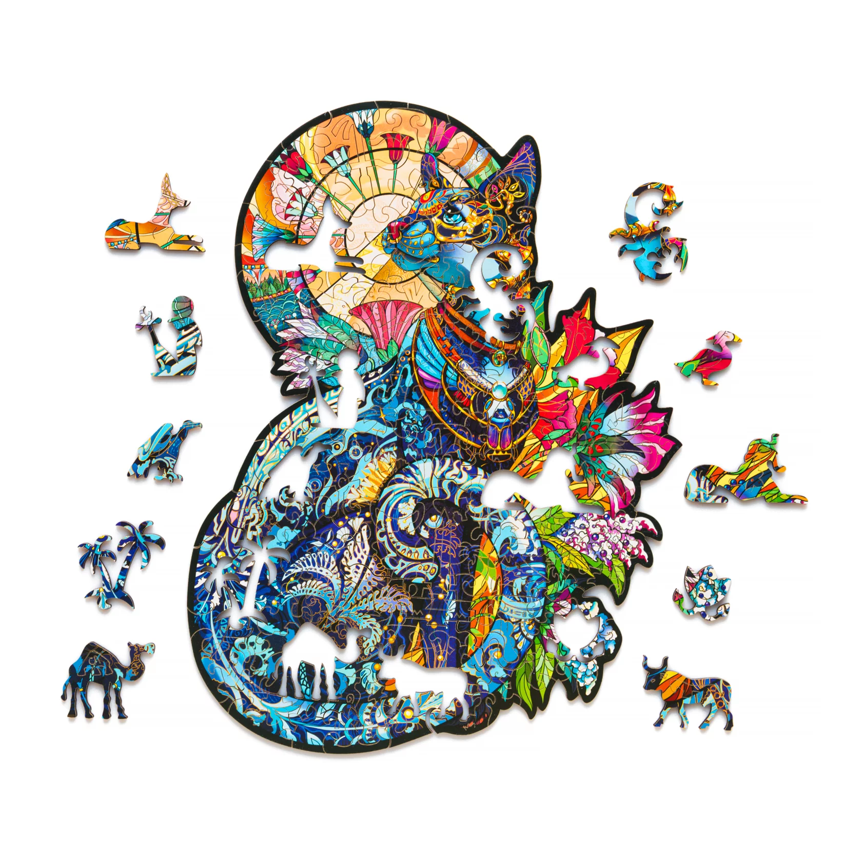 Деревянный пазл Египетская Кошка XL