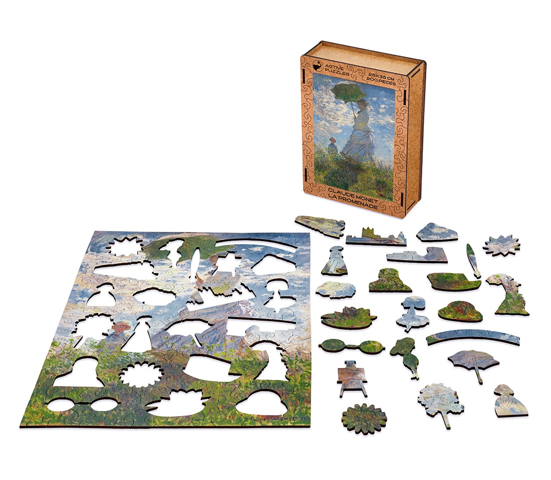 Деревянный пазл Клод Моне. Дама с зонтиком