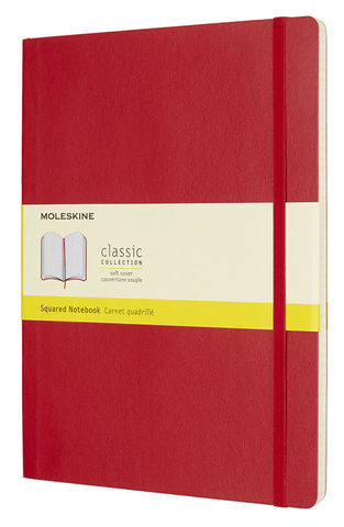 Записная книжка Classic Soft (в линейку) ХLarge, красный