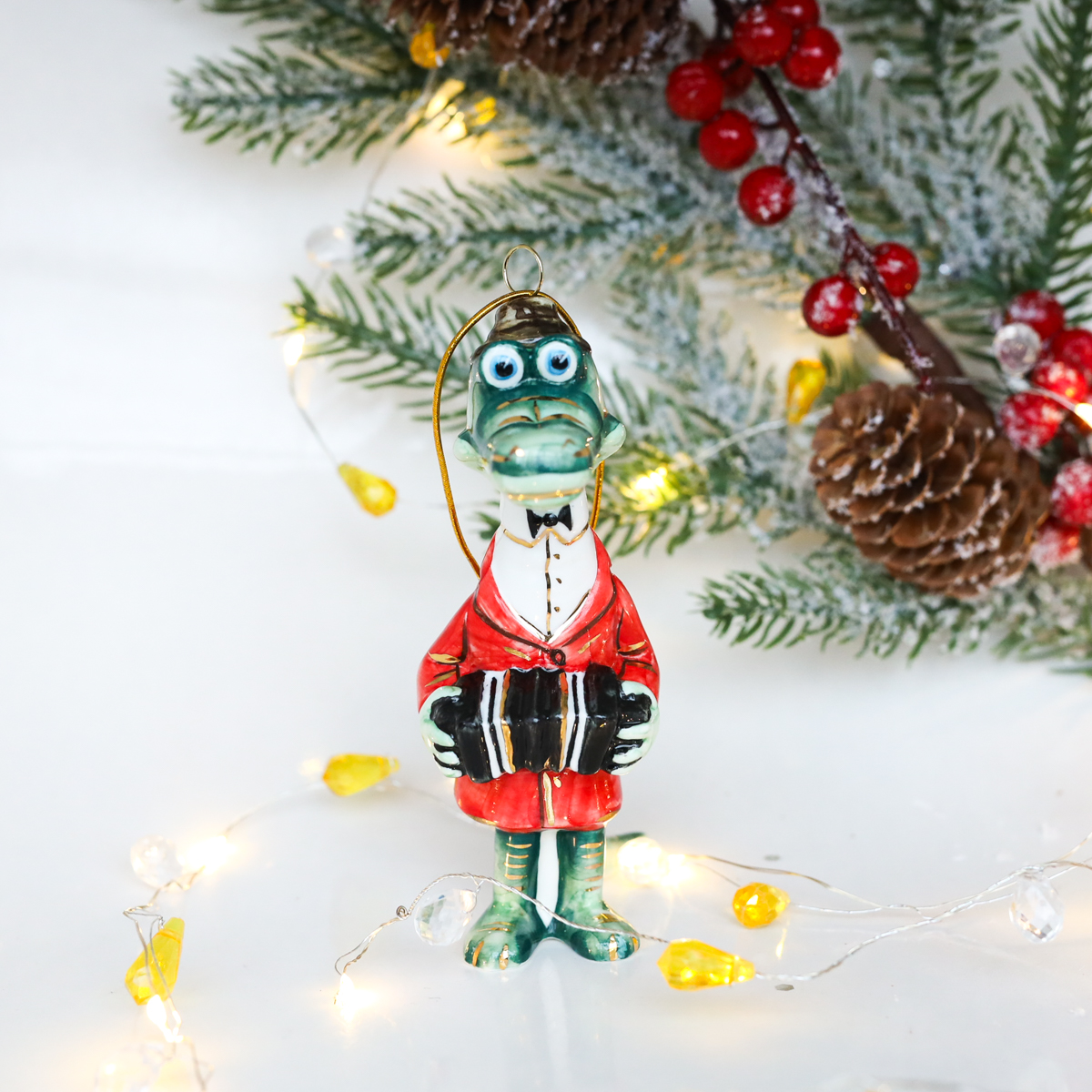 Елочная игрушка Крокодил Гена
