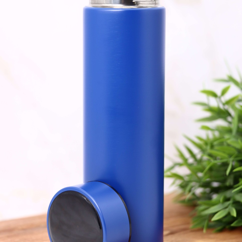 Термос с датчиком температуры Metallic (blue), 500 мл