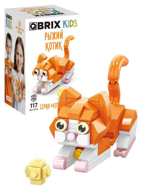 Конструктор Qbrix Kids Рыжий котик