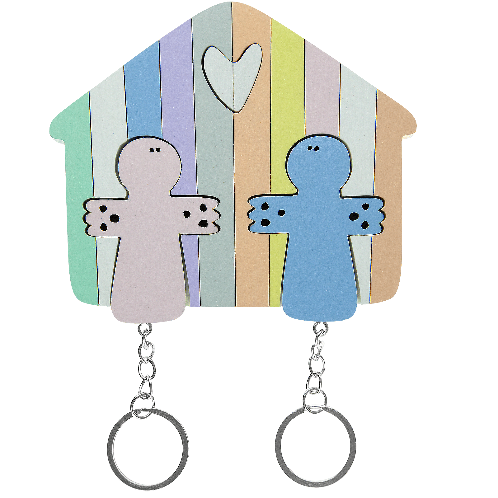 Ключница двойная Ангелы (пастель)