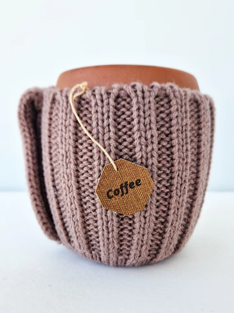 Вязаная кружка Какао