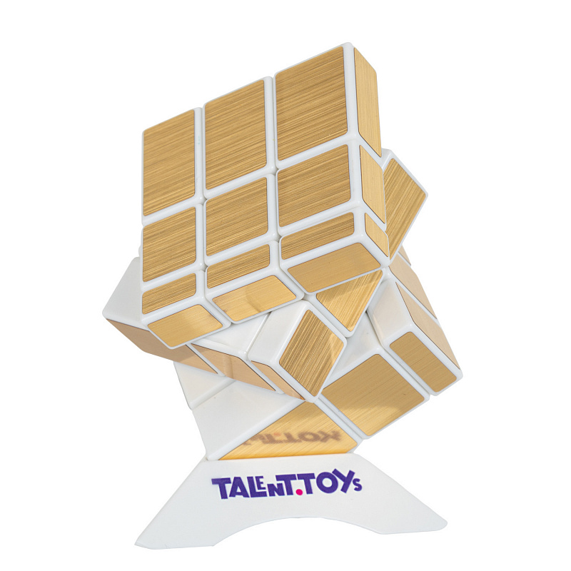 Зеркальный Кубик 3x3 Золото (с подставкой)