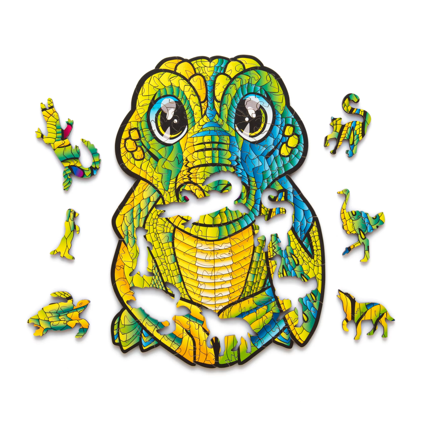 Деревянный пазл Крокодил Т