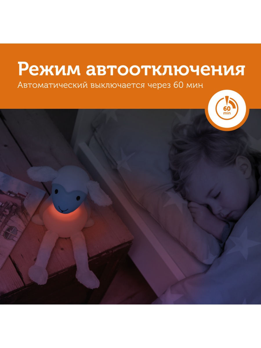 Ночник Барашек Фин (синий)