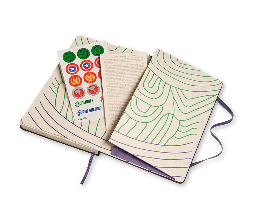 Записная книжка The Avengers Hulk (в линейку), Large черный