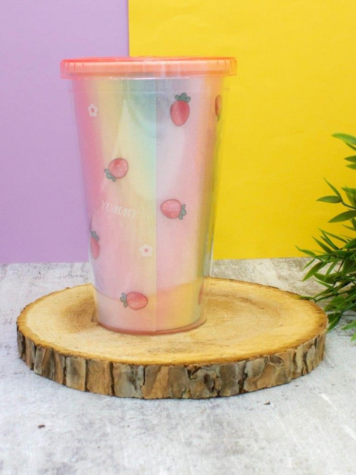 Тамблер Rabbit strawberry (pink) 450 мл