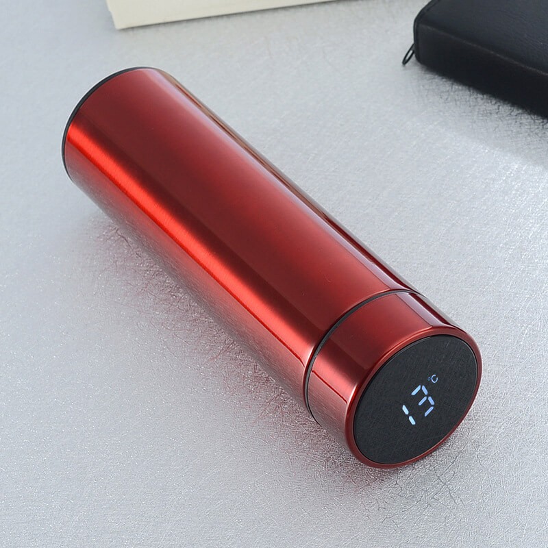 Термос с датчиком температуры Metallic (red), 500 мл