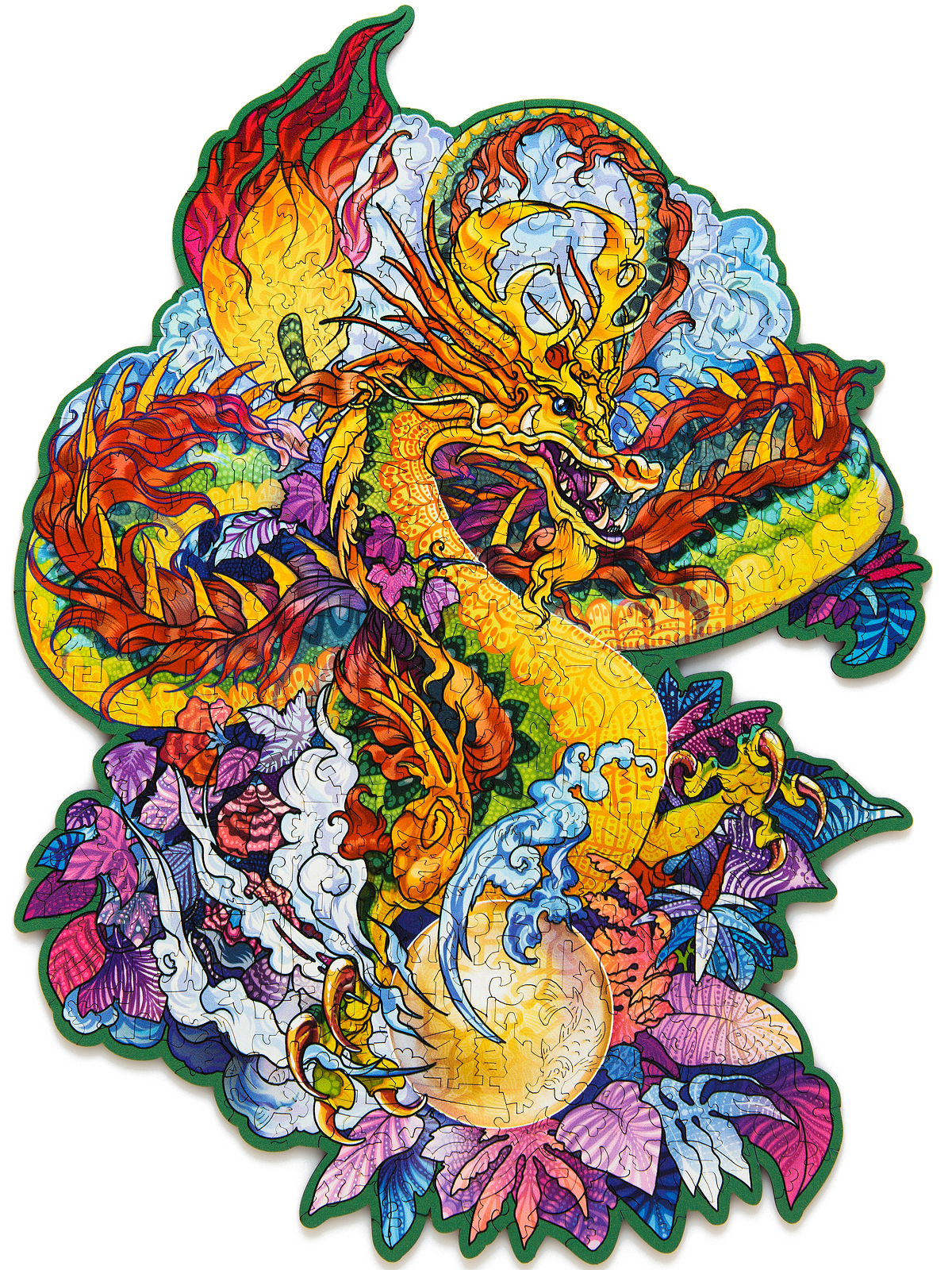 Деревянный пазл Китайский Дракон L