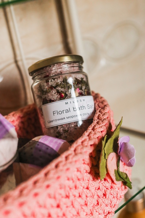 Соль для ванны Milush Роза, герань 400 гр