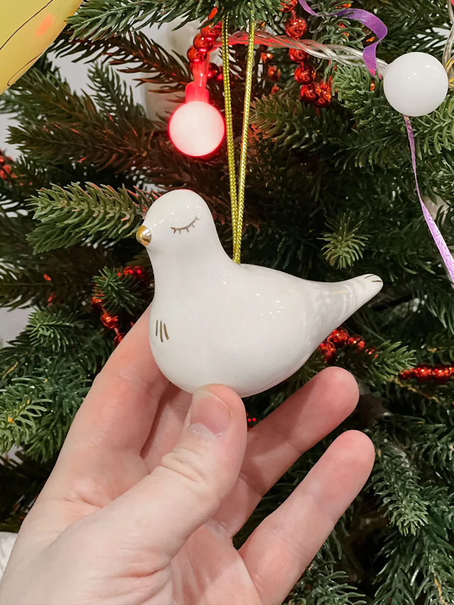Елочная игрушка Новогодняя птичка