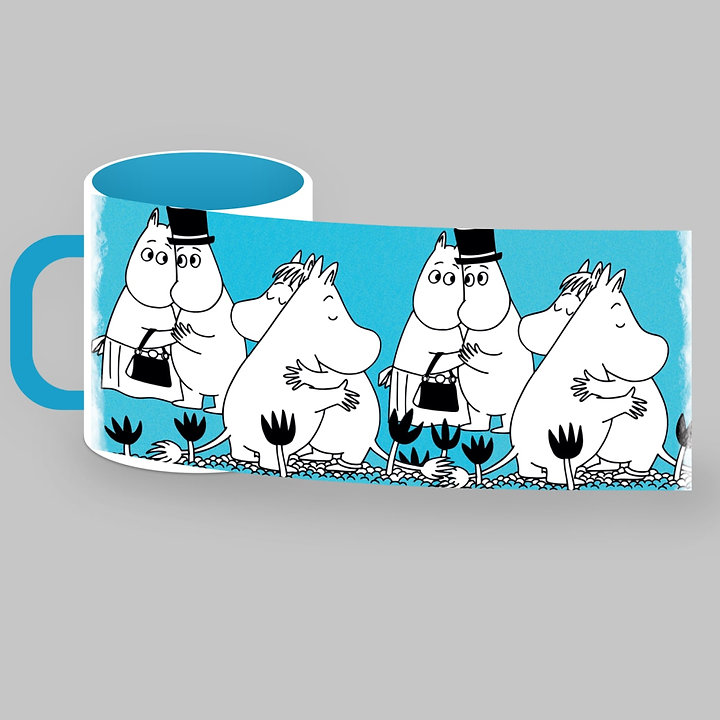 Кружка Муми Тролли. День великого обнимания (лазурная), 330 мл. (59993)